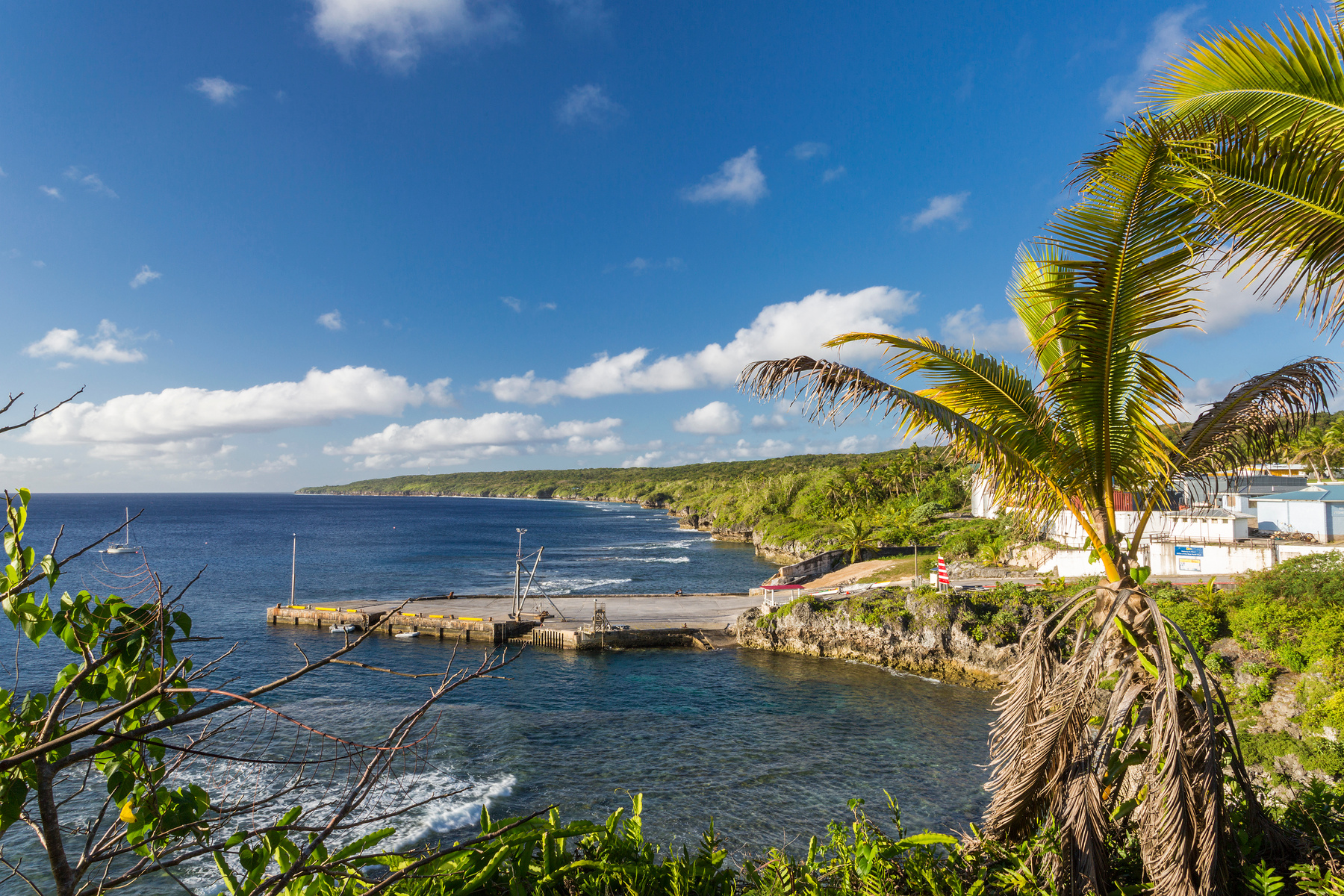 Sir Robert's Wharf in Alofi, Niue, South Pacific